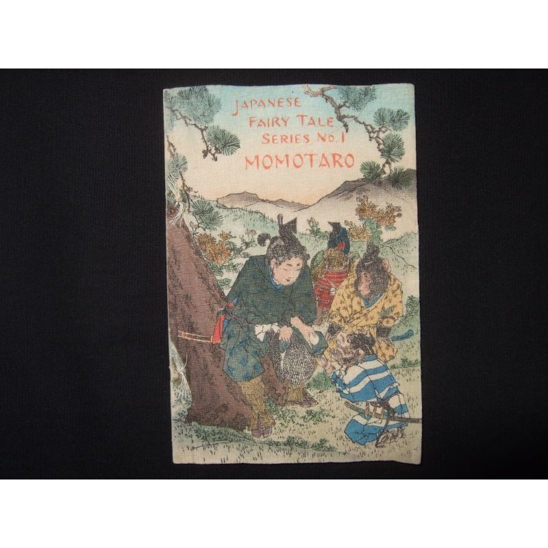 画像1: ちりめん本「桃太郎」（英）　日本昔話第一　Japanese Fairy Tale series No.1　Momotaro　ダビッド・タムソン　