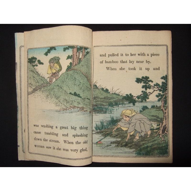 画像3: ちりめん本「桃太郎」（英）　日本昔話第一　Japanese Fairy Tale series No.1　Momotaro　ダビッド・タムソン　