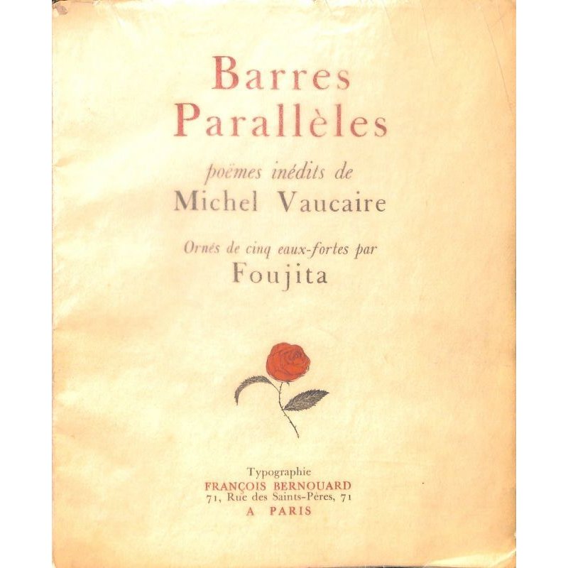 画像1: 藤田嗣治　挿絵・銅版画(全頁大) 5点　Ｍ・ヴォケール「平行棒　(Barres paralleles）」限定301部の60番　1927　パリ