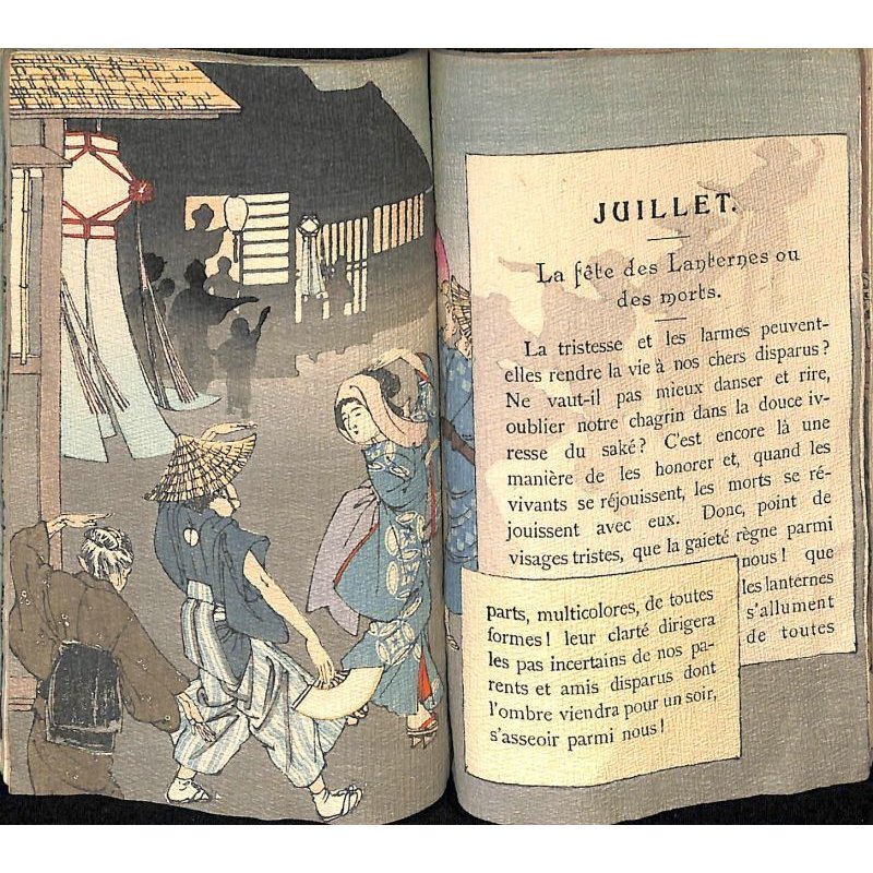 画像6: ちりめん本「日本の12ヶ月」仏文 Au Japon Les douze mois de l'annee・著者ジュール・アダン Jules Adam