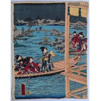ちりめん絵 【国貞二代】「題名不明」