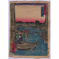 ちりめん絵 【一景】「東京名所　両国乃花火 」