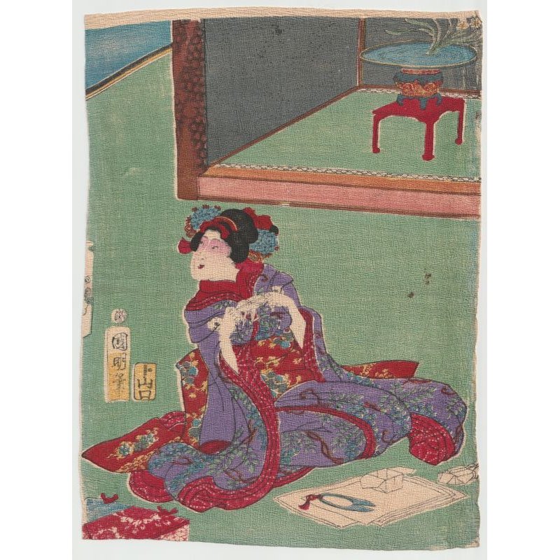画像3: ちりめん絵【国明】「若紫あつまのうつしえ」
