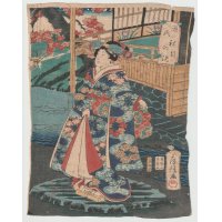 ちりめん絵 　房種「源氏秋ノ遊逸」