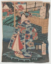 ちりめん絵 　房種「源氏秋ノ遊逸」