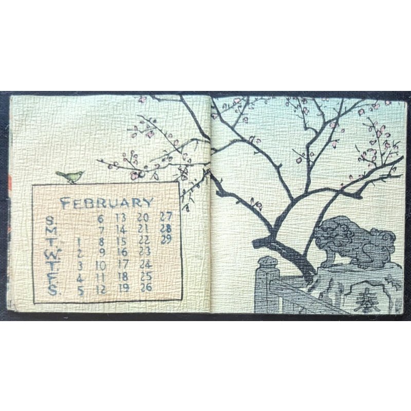 画像3: ちりめん本 ミニ版・1924年カレンダー  Calendar for 1916