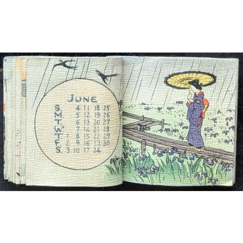 画像7: ちりめん本 ミニ版・1924年カレンダー  Calendar for 1916
