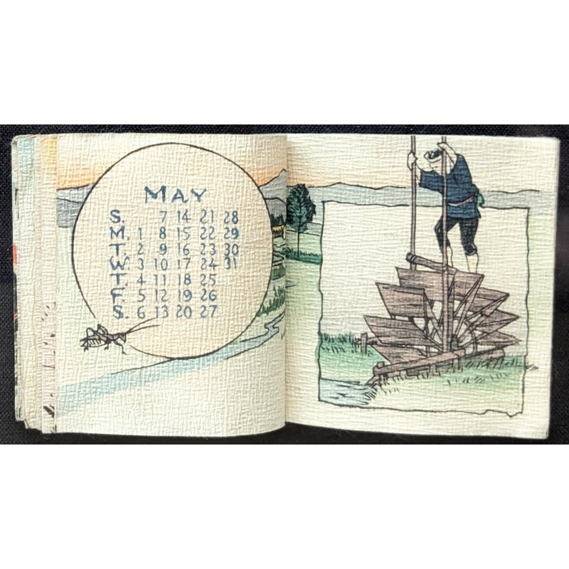 画像6: ちりめん本 ミニ版・1924年カレンダー  Calendar for 1916