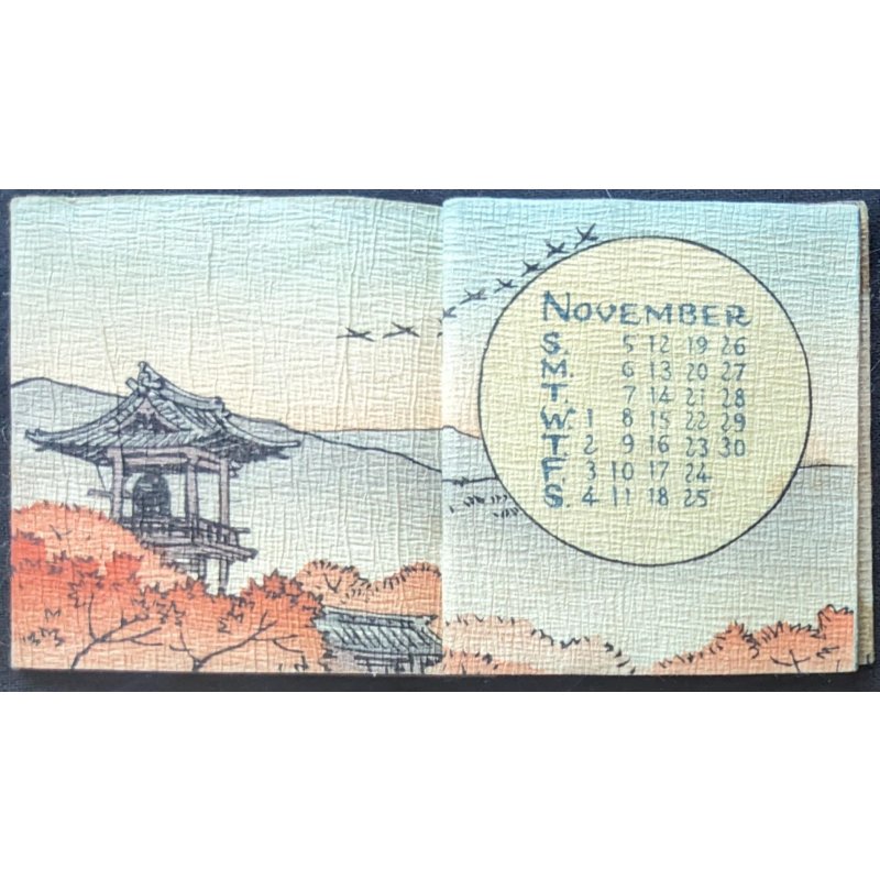 画像11: ちりめん本 ミニ版・1924年カレンダー  Calendar for 1916