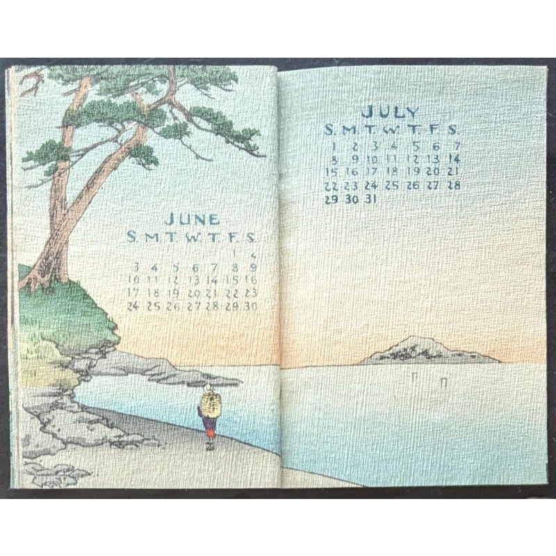 画像5: ちりめん本・1928年カレンダー  Calendar for 1928 