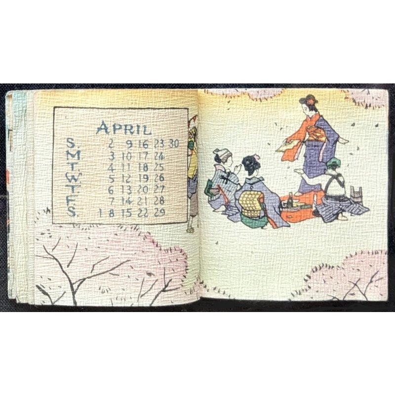 画像5: ちりめん本 ミニ版・1924年カレンダー  Calendar for 1916