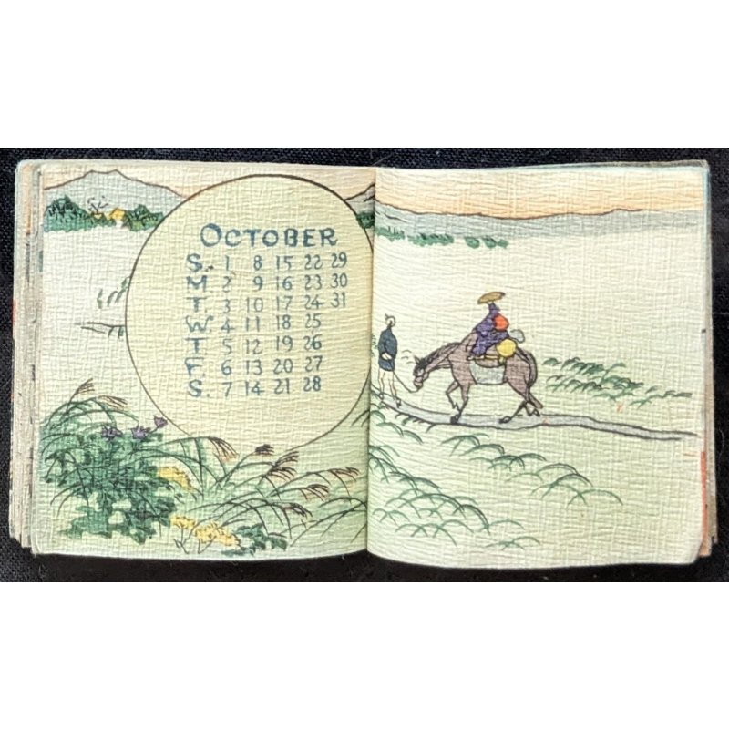 画像10: ちりめん本 ミニ版・1924年カレンダー  Calendar for 1916