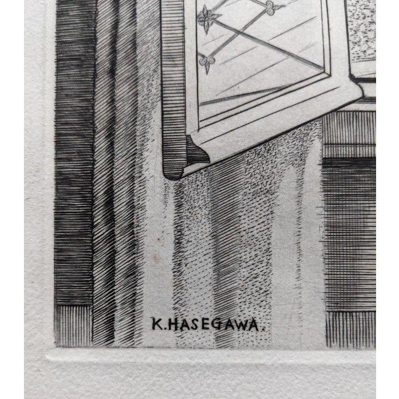 画像4: 長谷川潔 「開かれた窓」　ビュラン