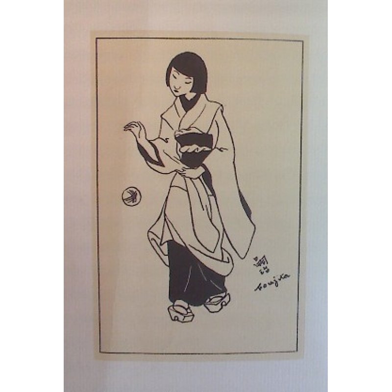 画像4: 特別装丁本　藤田嗣治　口絵版画　仏文「芸者の唄」　オパーリン、岩村　1926年