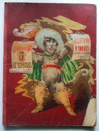 フランス古版画（エピナール）アルバム（仏文）　表紙・長靴をはいた猫　彩色版画100枚